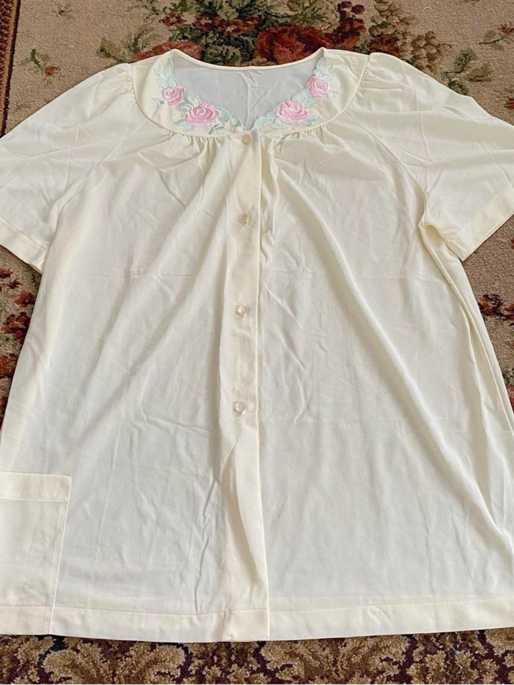 Shadowline pale yellow lingerie pj top
